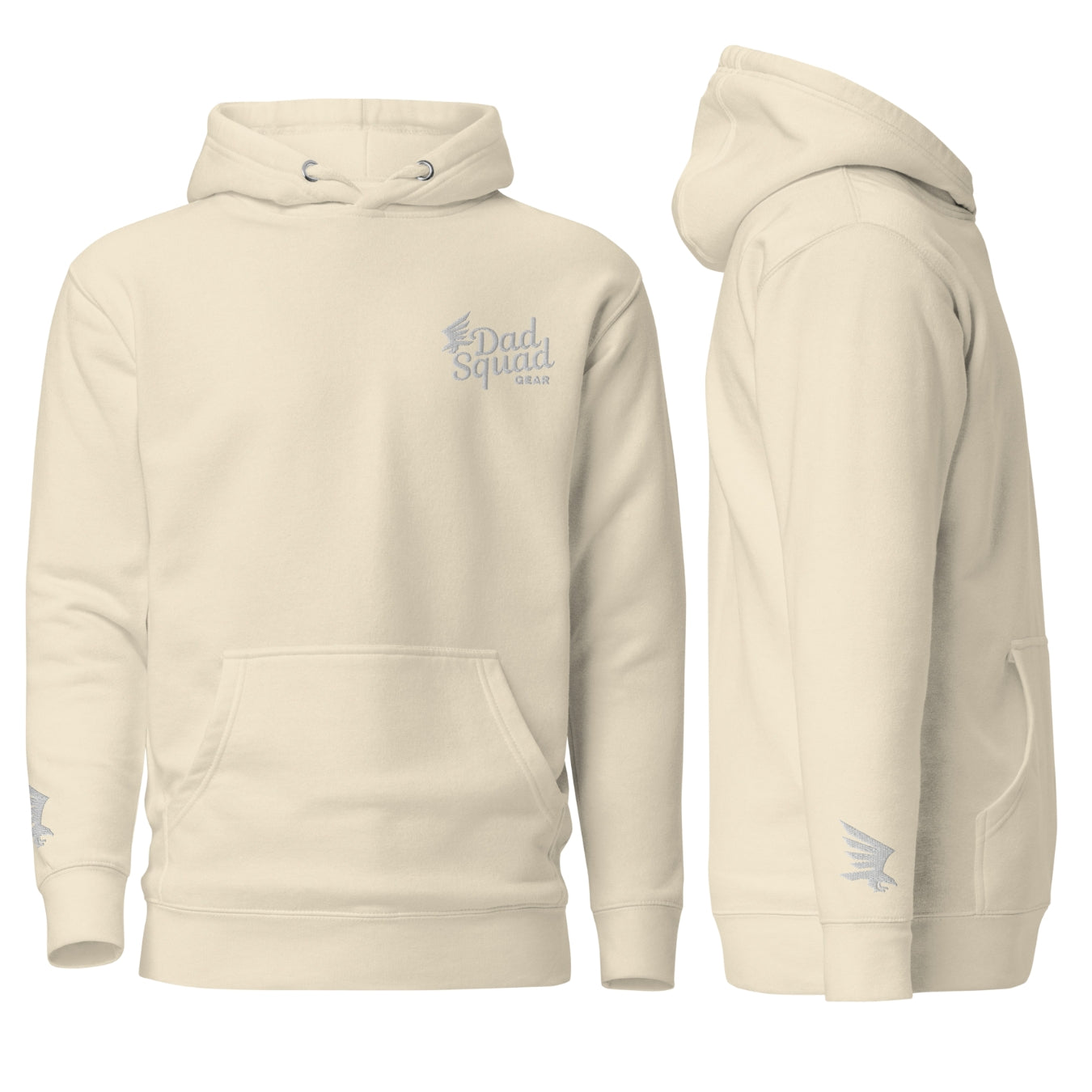Dad Squad Premium Hoodie - Plain Back / White Thread