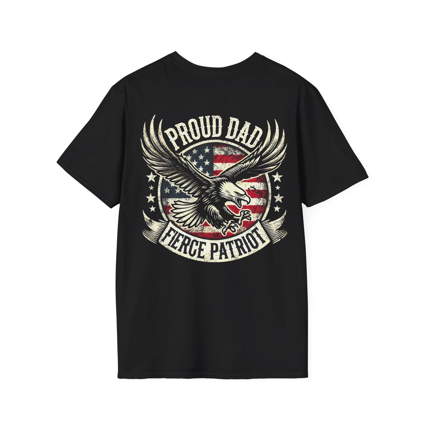 Dad Squad Short Sleeve T-Shirt - Proud Dad, Fierce Patriot