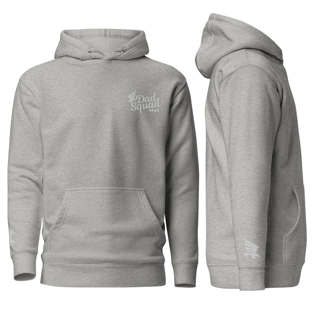 Dad Squad Premium Hoodie - Plain Back / White Thread