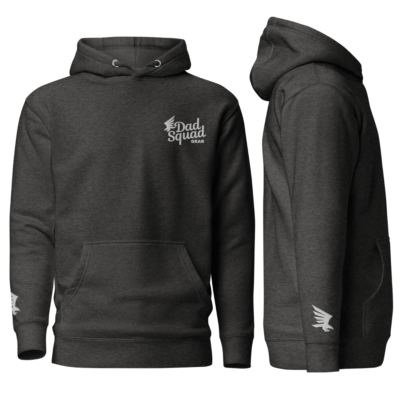 Dad Squad Premium Hoodie - Plain Back / White Thread