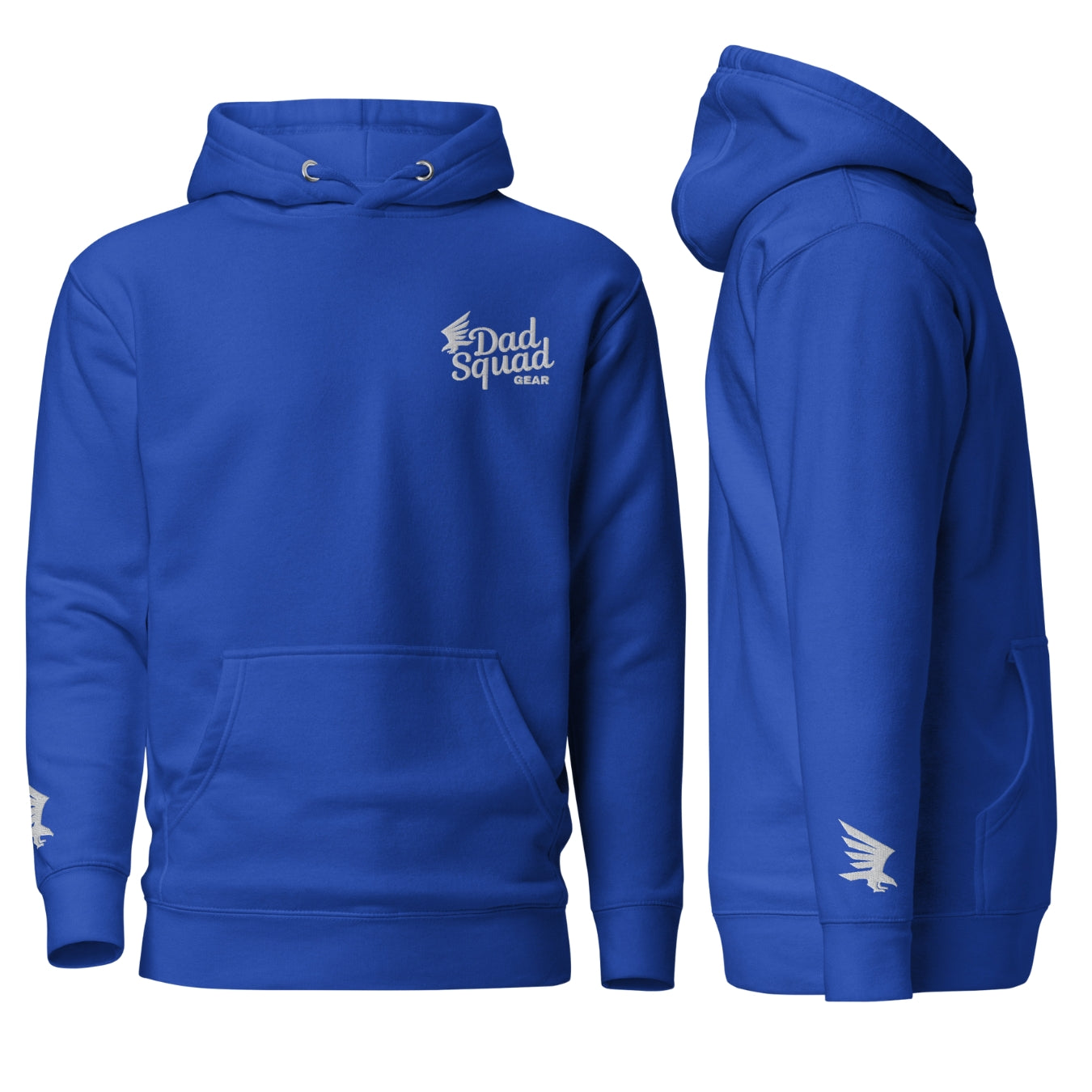 Dad Squad Premium Hoodie - Plain Back / White Thread
