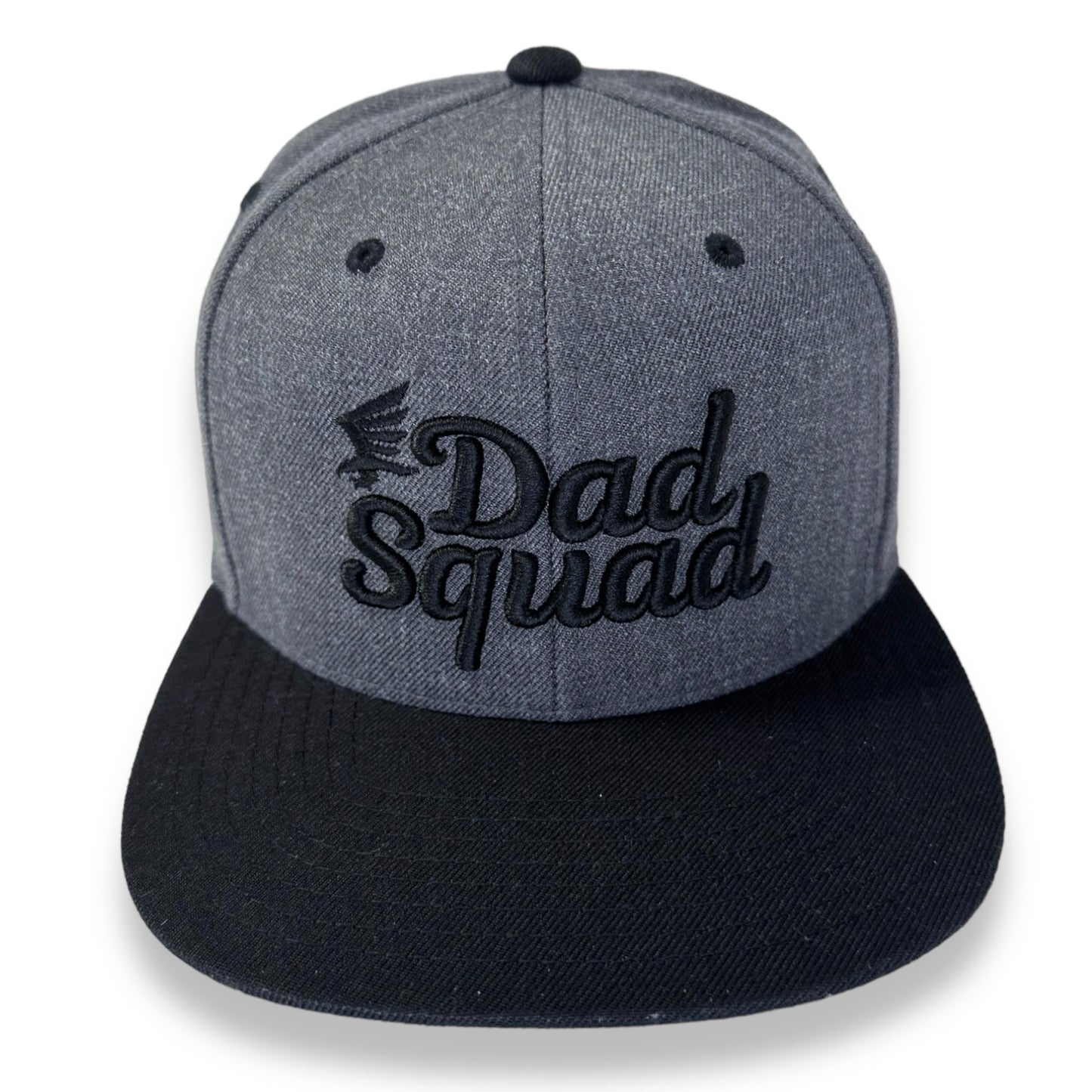 Dad Squad Flat Bill Cap - Charcoal/Black