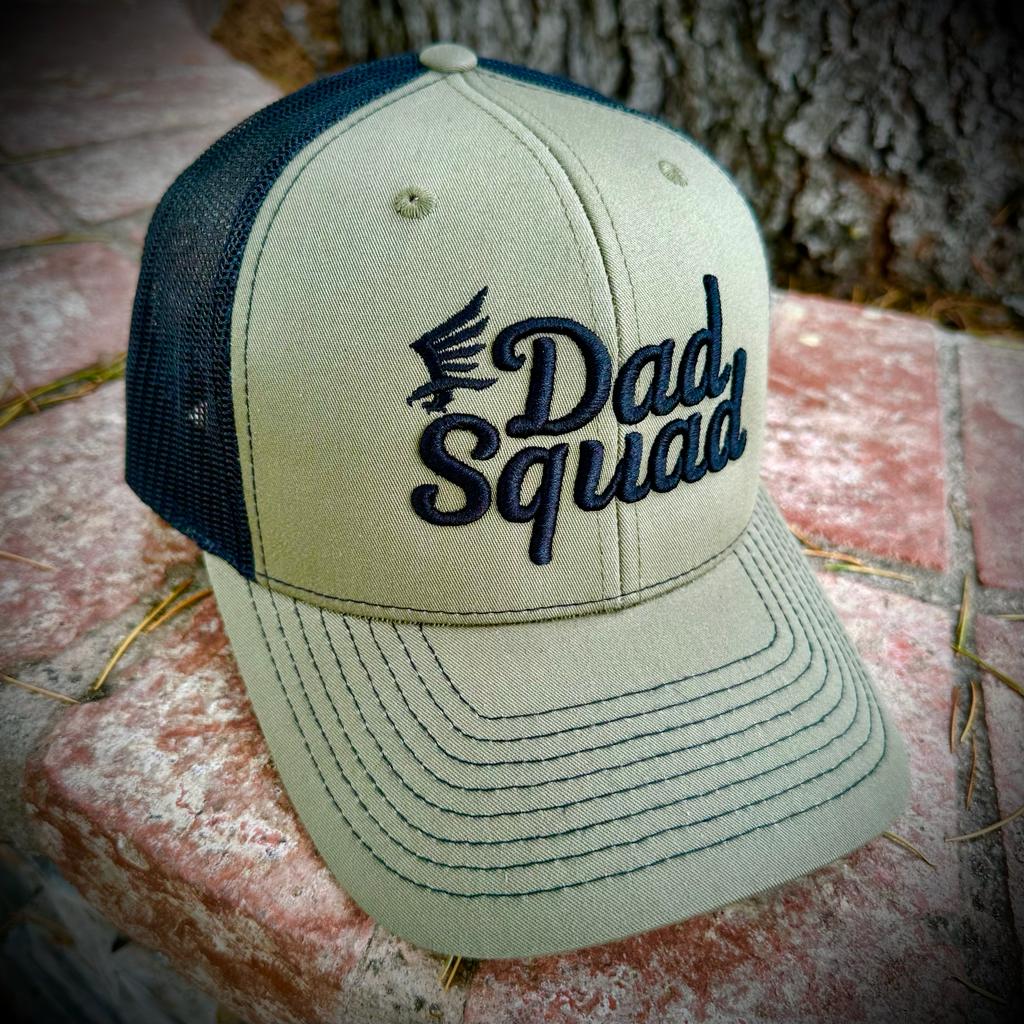 Dad Squad Mid Rise Trucker Cap - Loden/Black