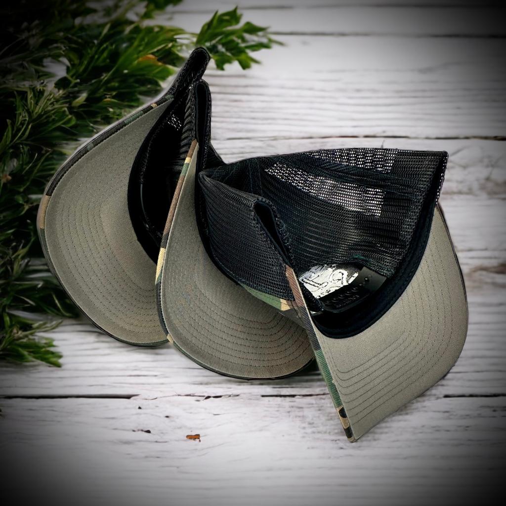 Dad Squad Trucker Hat - Woodland Camo