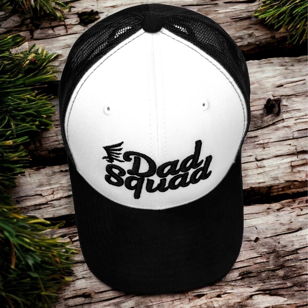 Dad Squad Trucker Hat- White/Black