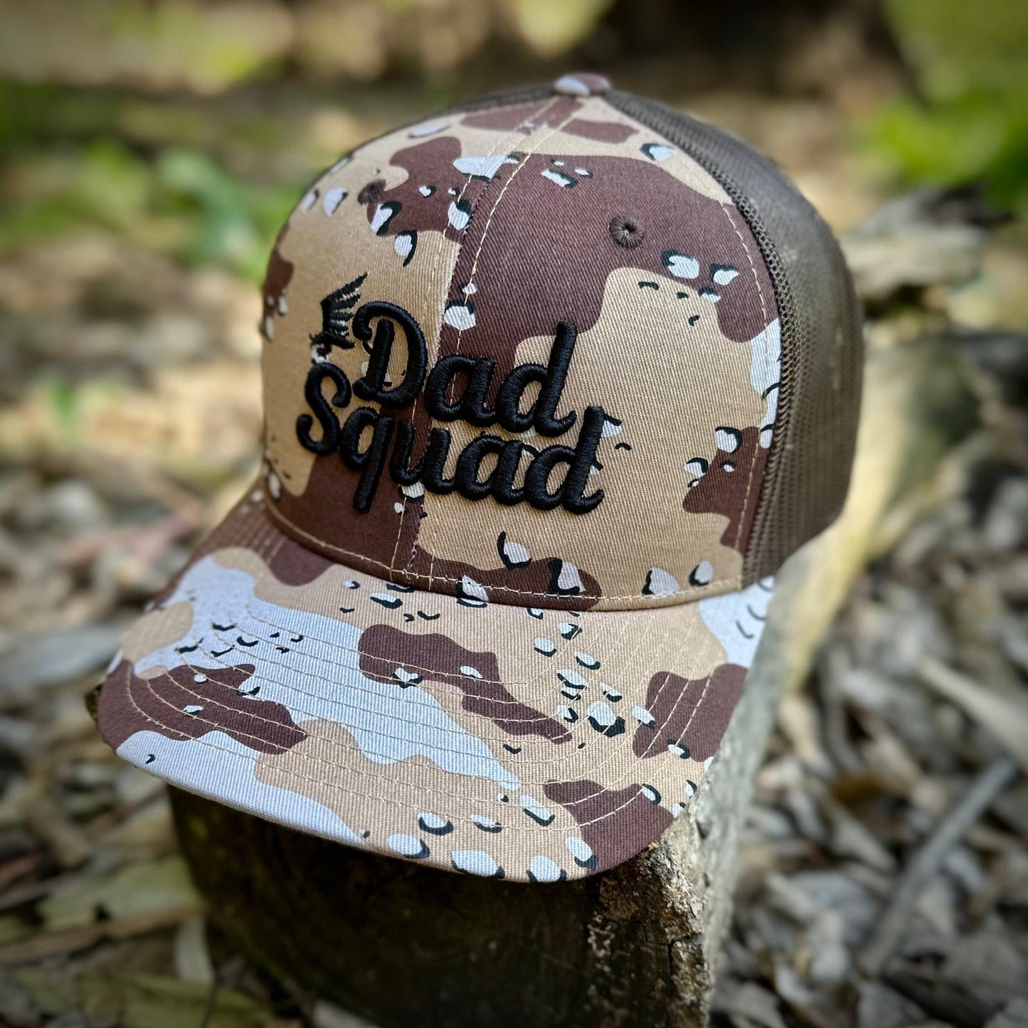 Dad Squad Trucker Hat - Desert Camo