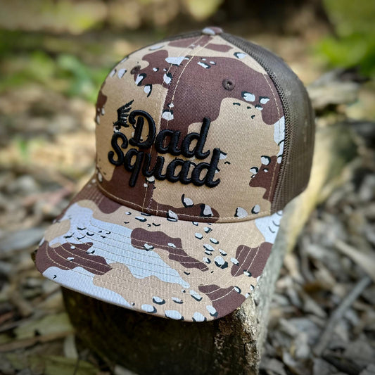 Dad Squad Trucker Hat - Desert Camo