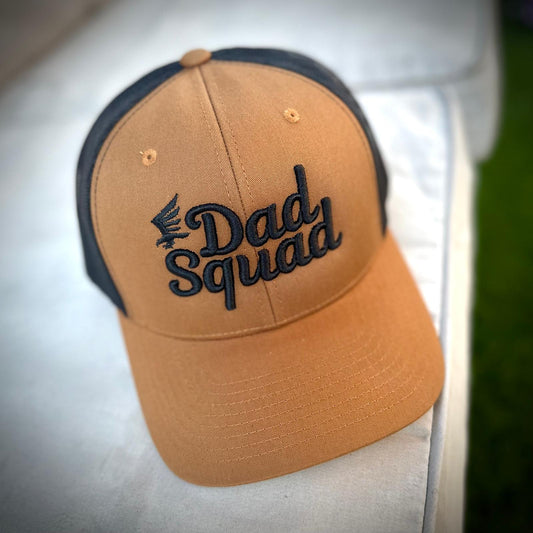 Dad Squad Trucker Hat - Caramel/Black