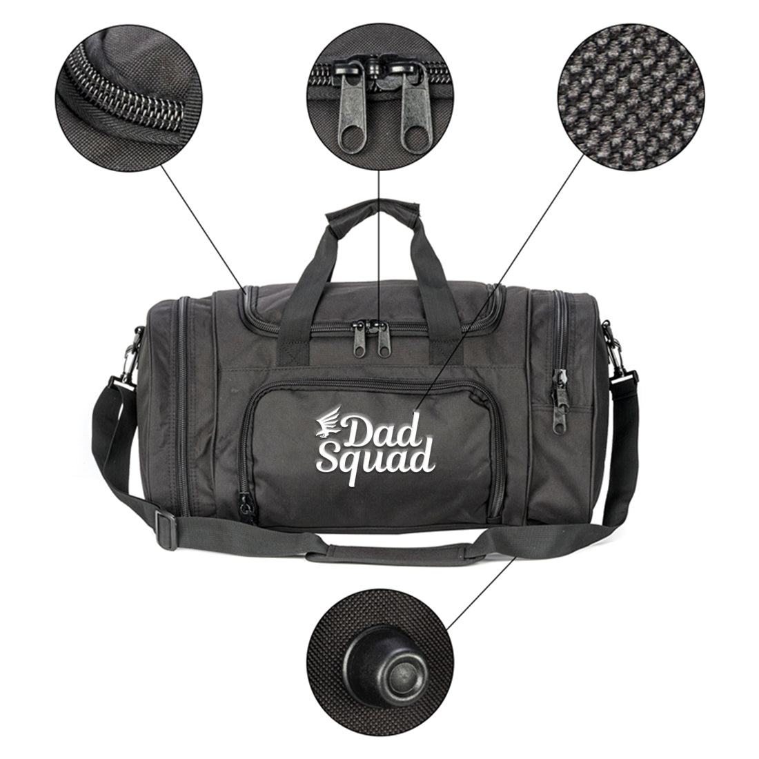 Dad Squad Heavy-Duty Tactical Duffel Bag - Black