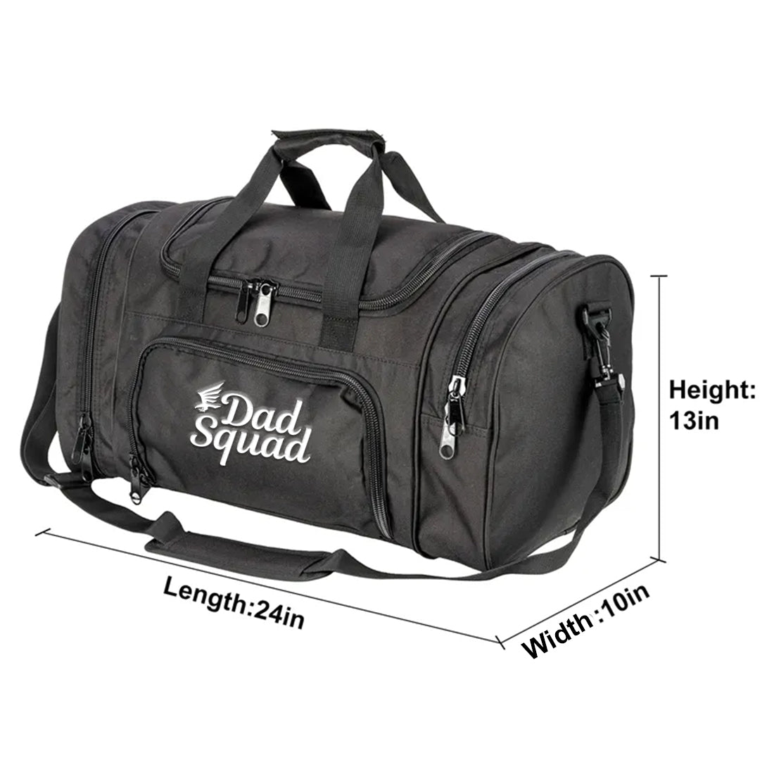 Dad Squad Heavy-Duty Tactical Duffel Bag - Black