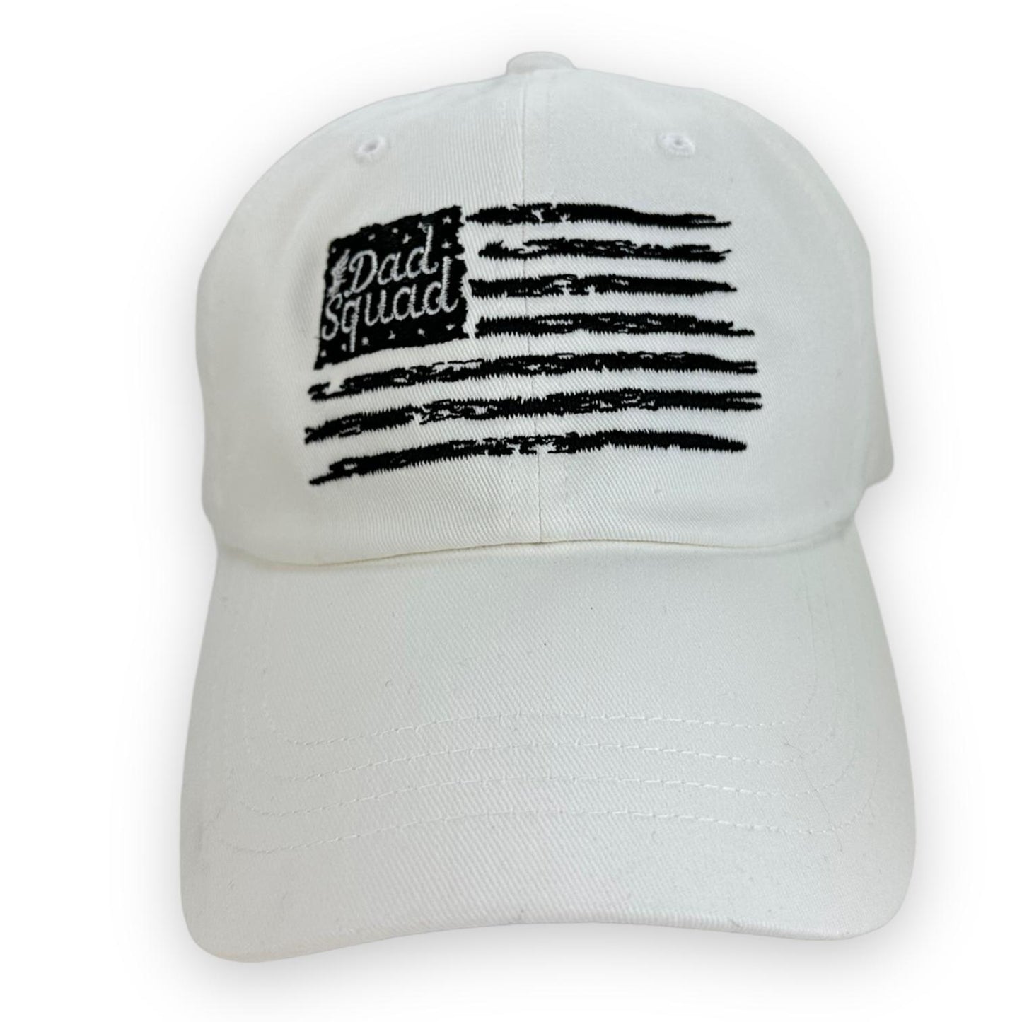 Dad Squad Classic Low Profile Dad Hat - White