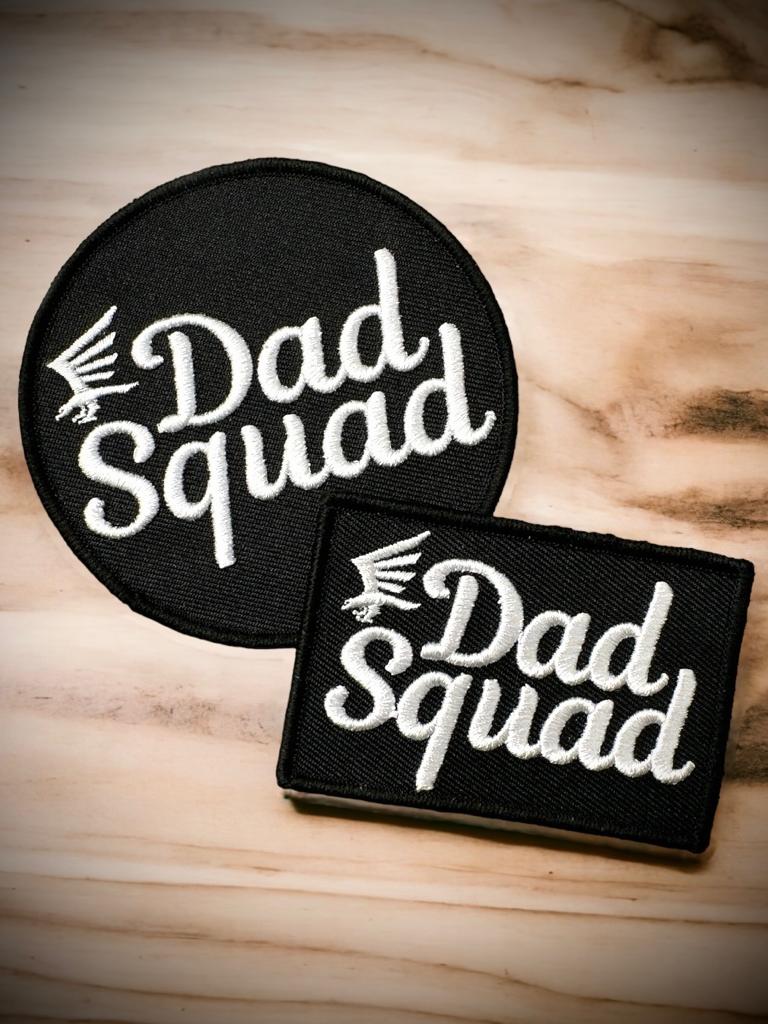 Dad Squad Embroidered Round Patch