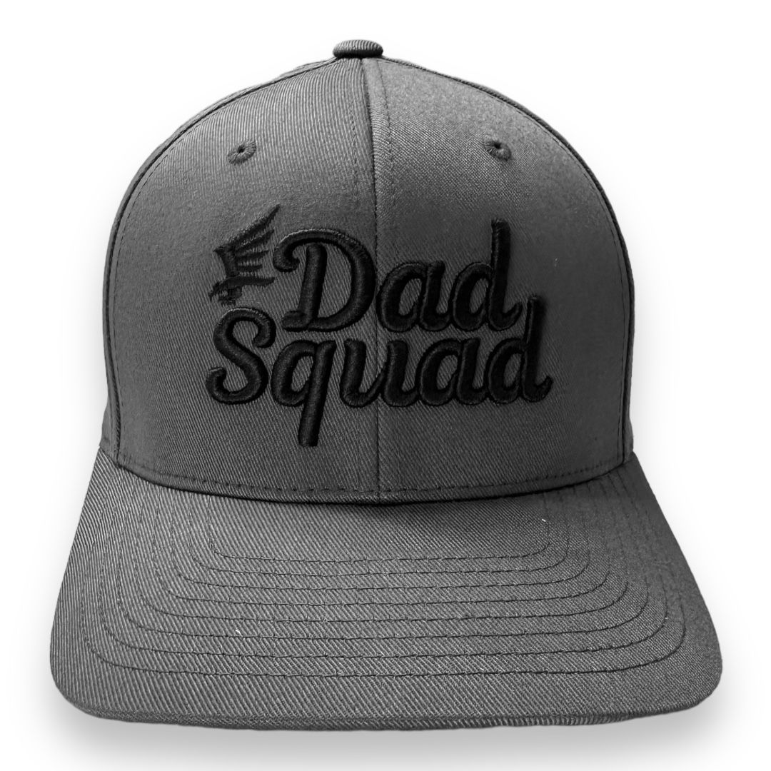 Dad Squad Flexfit® Hat - Charcoal/Black