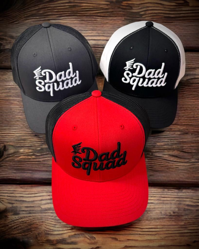 Dad Squad Mid Rise Trucker Cap - Charcoal