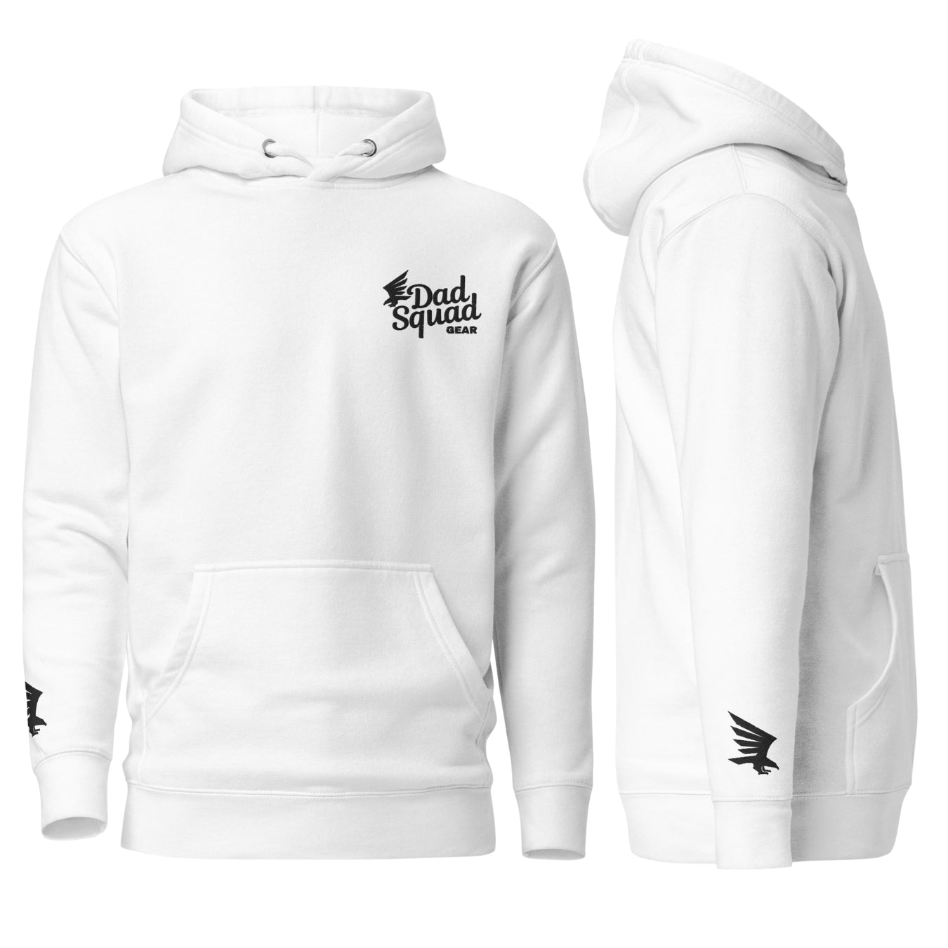 Dad Squad Premium Hoodie - Plain Back / Black Thread