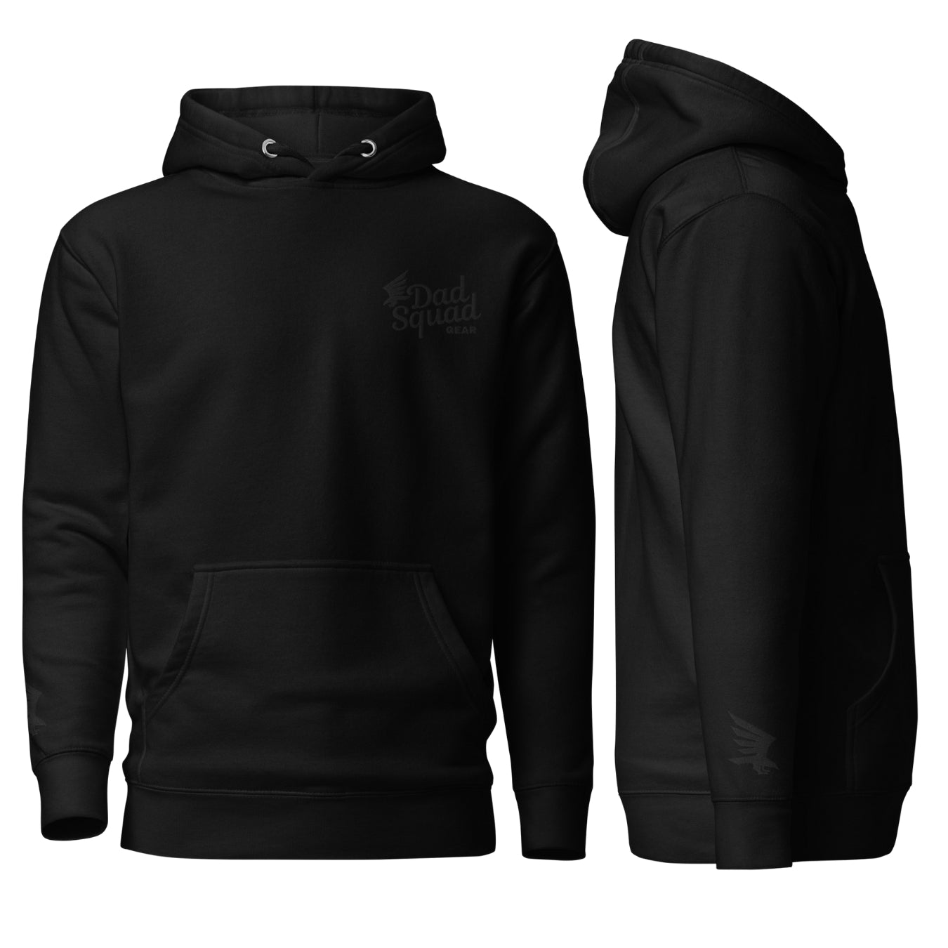 Dad Squad Premium Hoodie - Plain Back / Black Thread