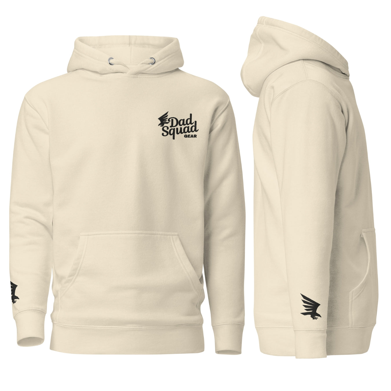 Dad Squad Premium Hoodie - Plain Back / Black Thread