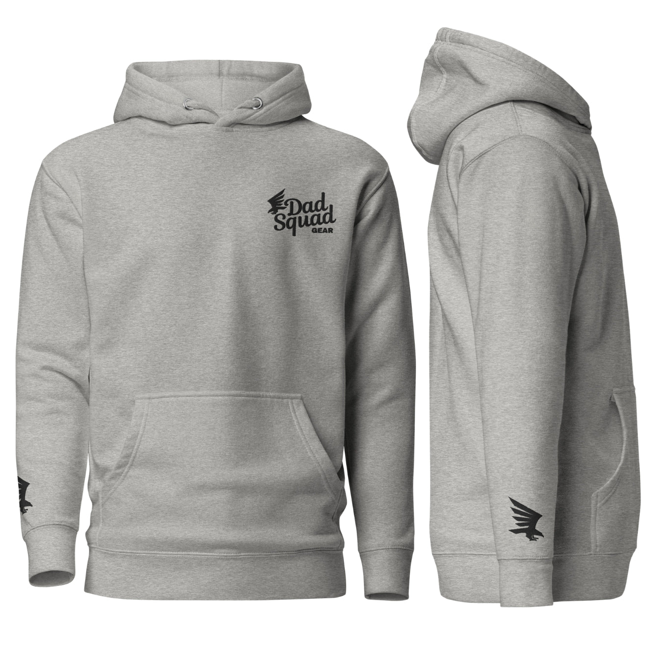 Dad Squad Premium Hoodie - Plain Back / Black Thread