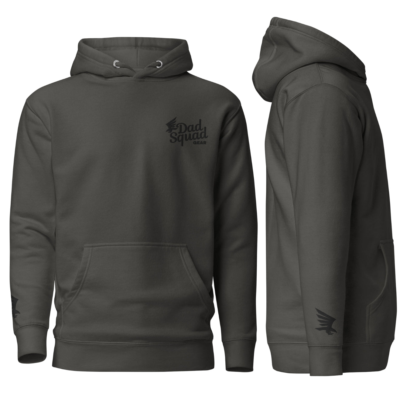 Dad Squad Premium Hoodie - Plain Back / Black Thread