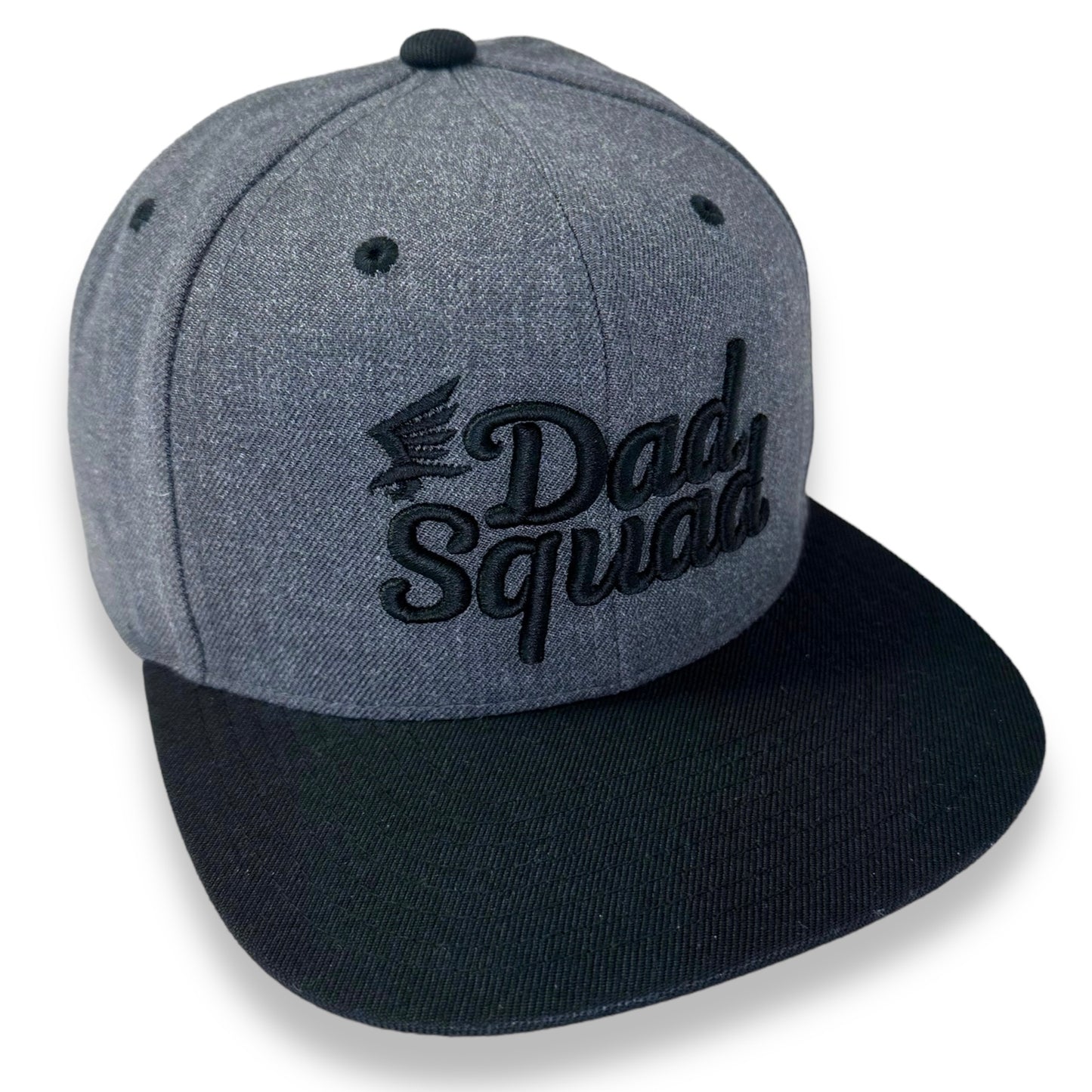 Dad Squad Flat Bill Cap - Charcoal/Black