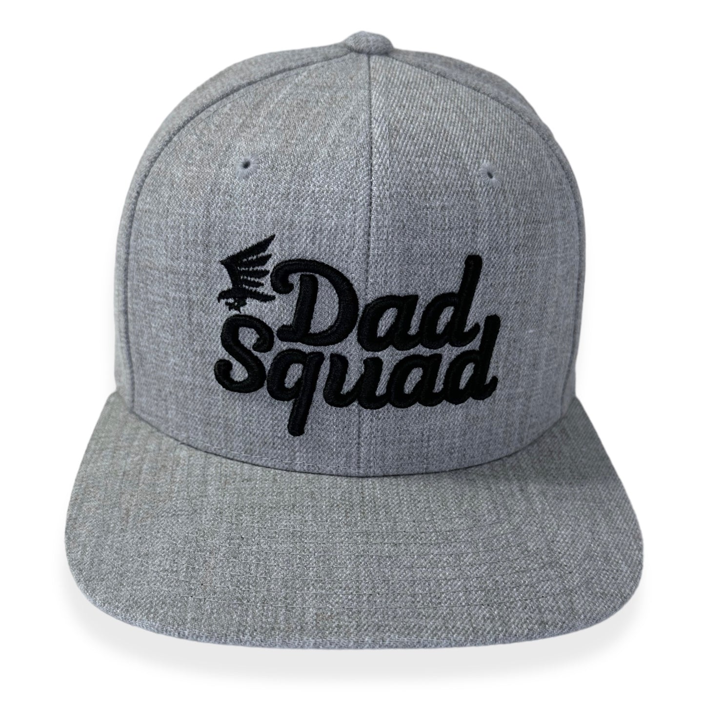 Dad Squad Flat Bill Cap - Heather Grey