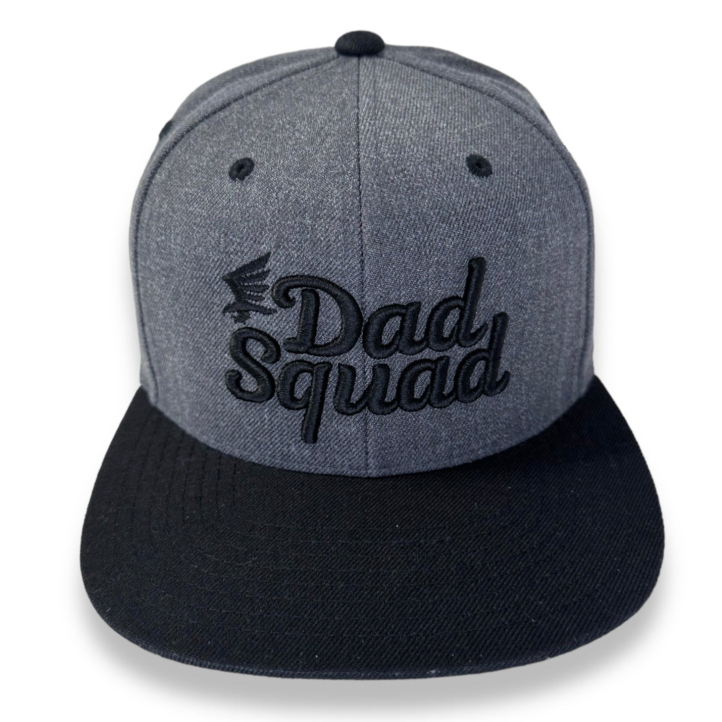 Dad Squad Flat Bill Hat - Charcoal/Black