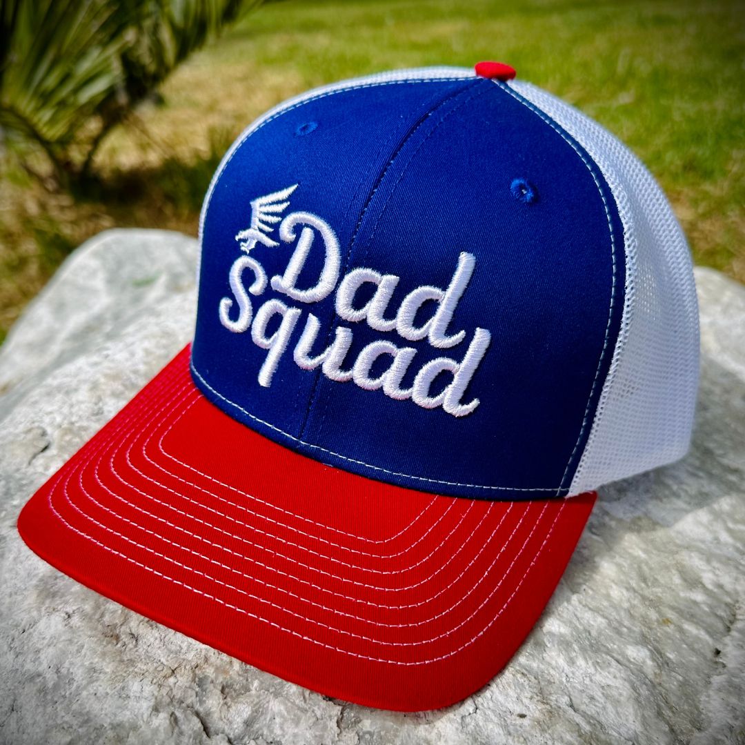 Dad Squad Trucker Hat - Red/White/Blue