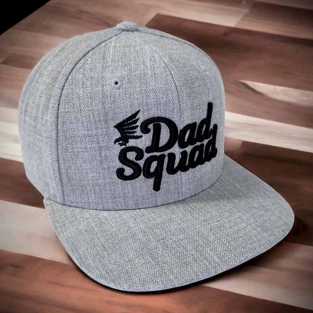 Dad Squad Flat Bill Hat - Heather Grey