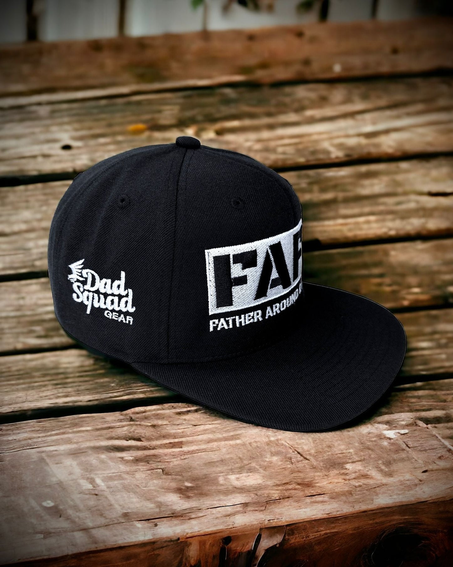 Dad Squad Flat Bill FAFO Hat - Black