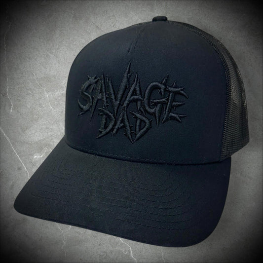 Savage Dad Trucker Hat - Blackout