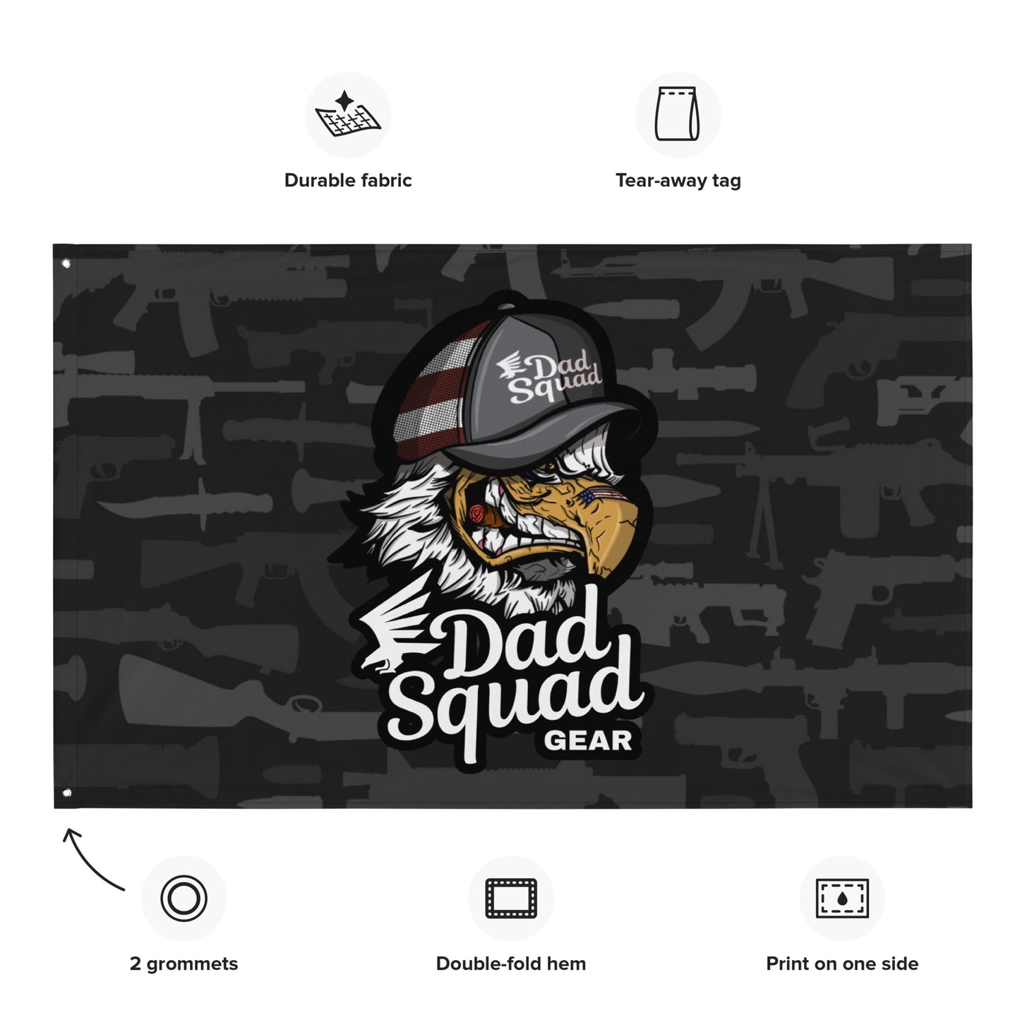 Dad Squad Flag - Fierce Eagle