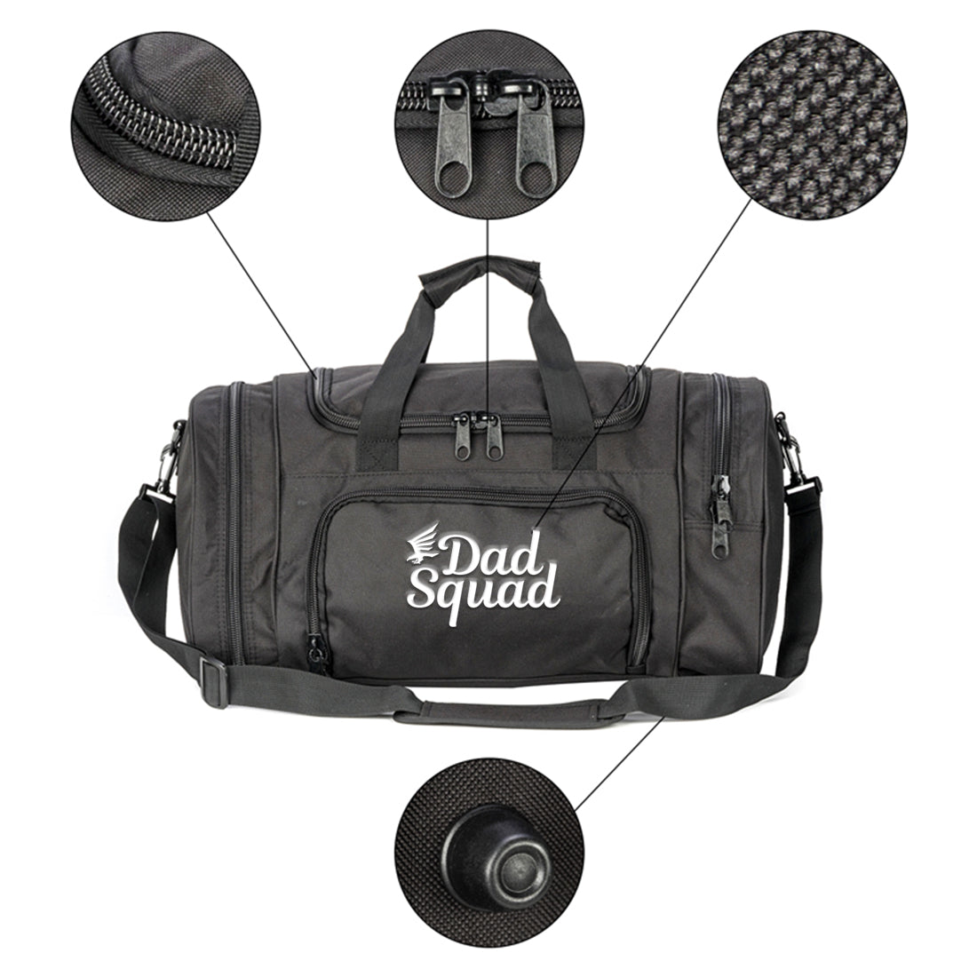 Dad Squad Heavy-Duty Tactical Duffel Bag - Black