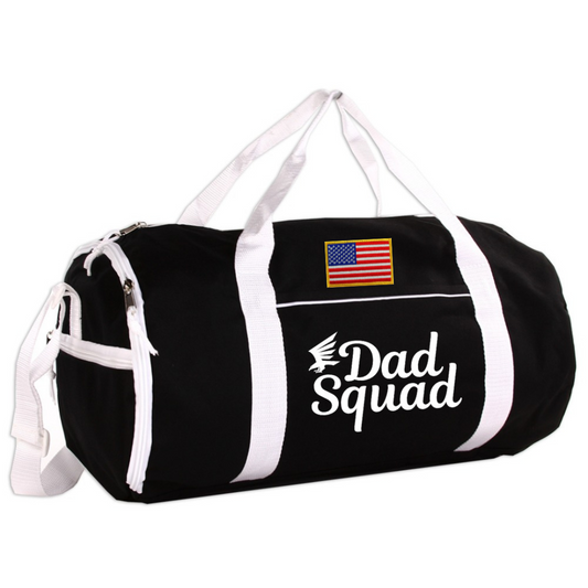 Dad Squad Gym/Travel Duffel Bag - Black