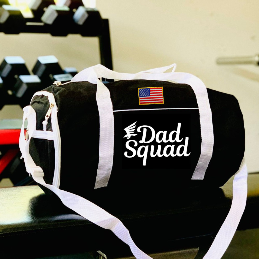 Dad Squad Gym/Travel Duffel Bag - Black