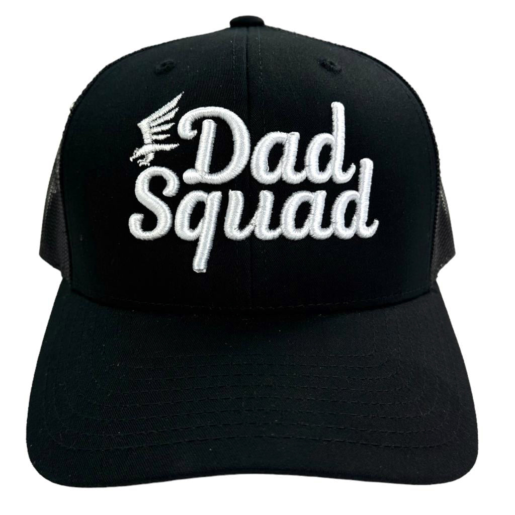 Dad Squad Mid Rise Trucker Cap - Black