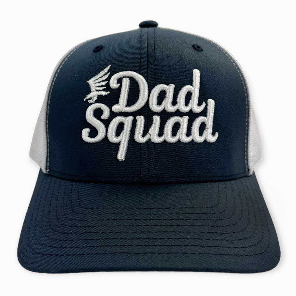 Dad Squad Mid Rise Trucker Cap - Navy/White