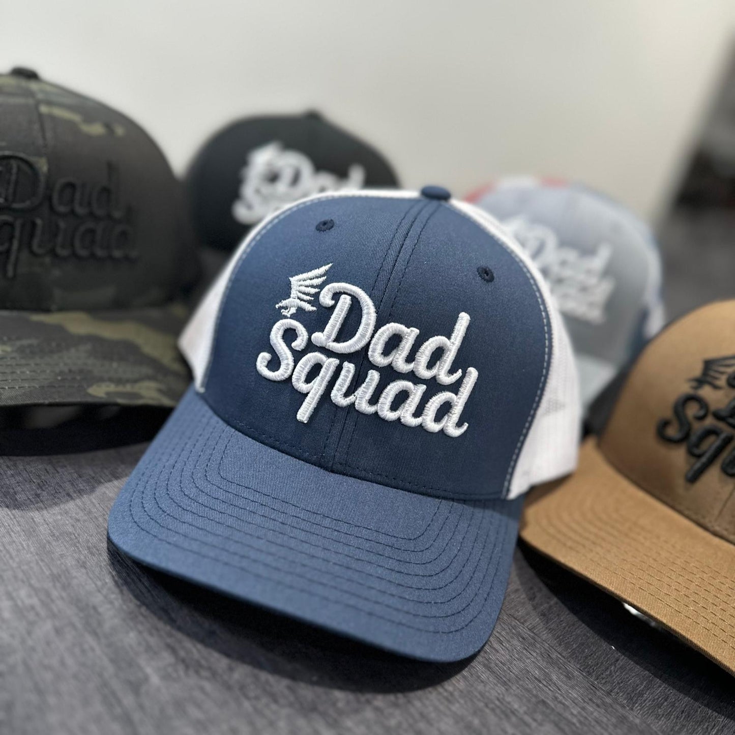 Dad Squad Trucker Hat - Navy/White