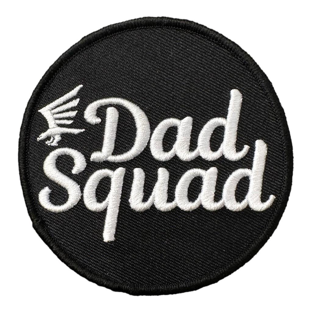 Dad Squad Embroidered Round Patch