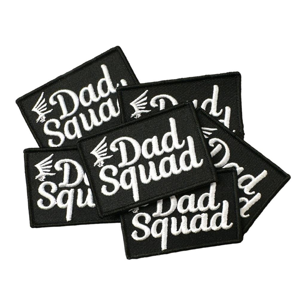 Dad Squad Embroidered Rectangle Patch
