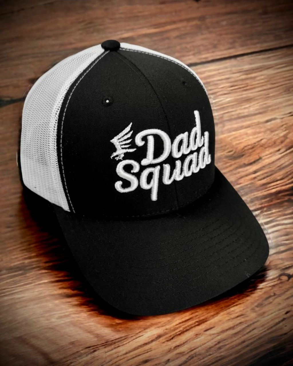 Dad Squad Trucker Hat - Black/White