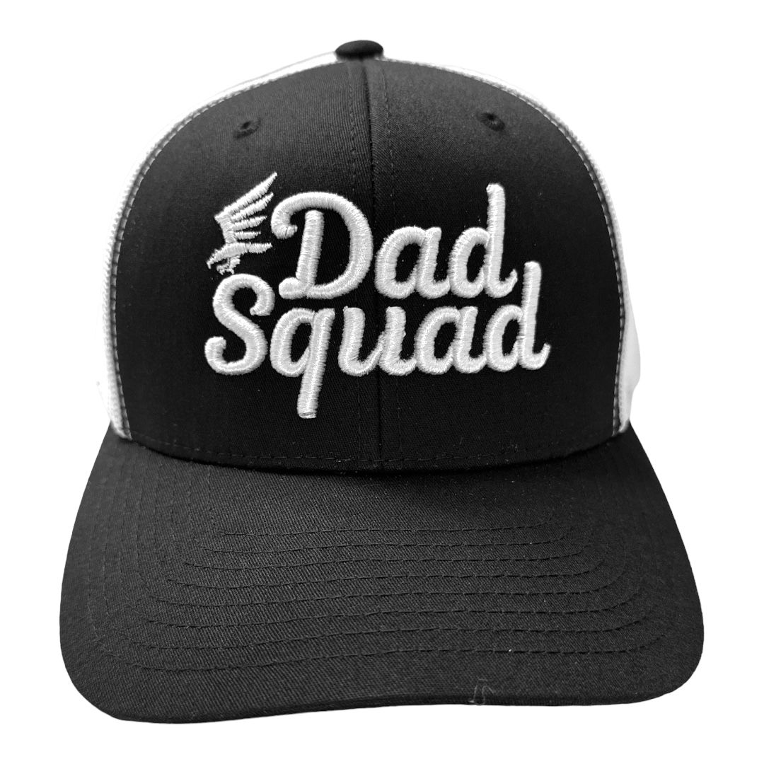 Dad Squad Trucker Hat - Black/White