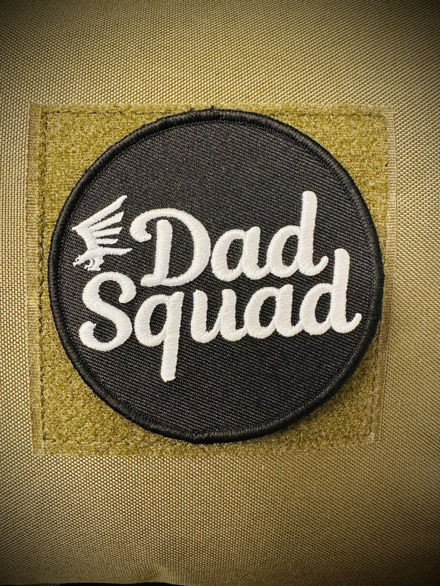 Dad Squad Embroidered Round Patch