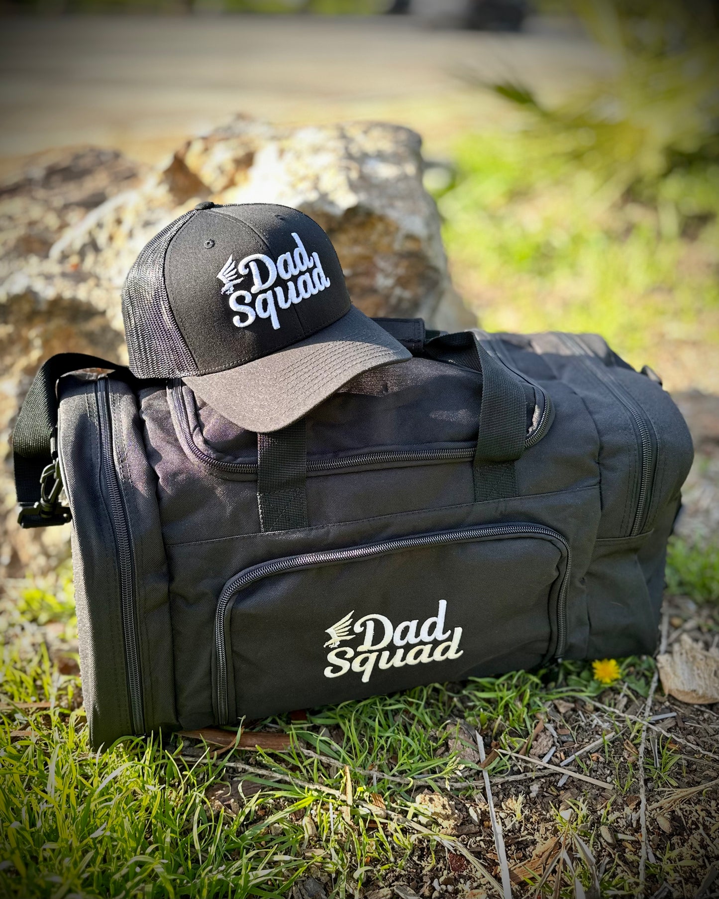 Dad Squad Heavy-Duty Tactical Duffel Bag - Black
